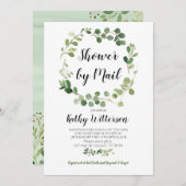 Grüne Dusche mit Babydusche auf Anfrage Einladung (Vorne/Hinten)