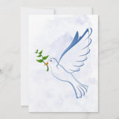 Grüne Dusty Blue Gold Wildblumen Bestätigung Einladung (Rückseite)