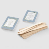 Grüne Dusty Blue Taufe Christening Programm Fächer (Non-assembled)