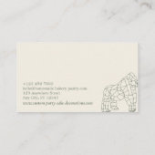 Grüne Ebene Tier Lowpoly Gorilla Affe Visitenkarte (Rückseite)