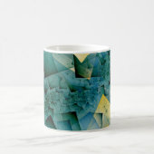 Grüne Ecken des geometrischen Fraktals Kaffeetasse (Mittel)