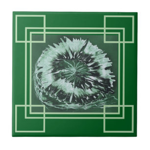 Grüne Edelstein-Geometrien Fliese