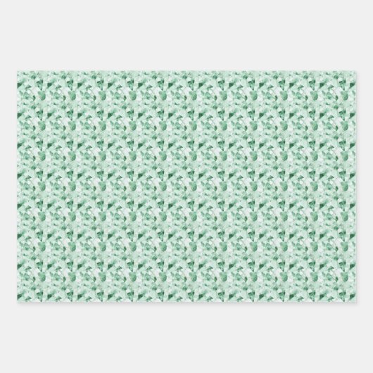 Grüne Edelsteine Geschenkpapier Set (Vorderseite 2)
