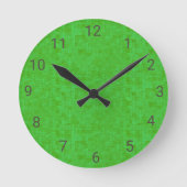 Grüne Edelsteine Runde Wanduhr (Vorderseite)