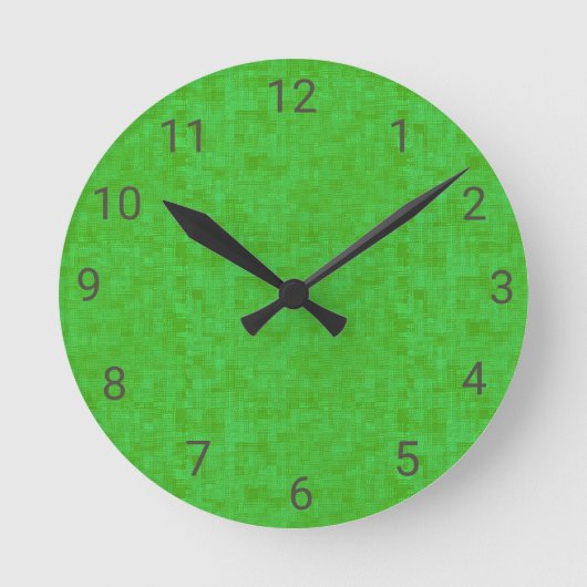 Grüne Edelsteine Runde Wanduhr (Vorderseite)