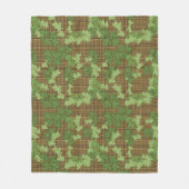 Grüne Efeu auf goldbraunem kariert Fleecedecke (Vorderseite)