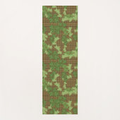 Grüne Efeu auf goldbraunem kariert Yogamatte (Vorderseite)