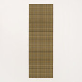 Grüne Efeu auf goldbraunem kariert Yogamatte (Rückseite)