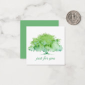 Grüne Eiche Mitteilungskarte (Vorderseite/Rückseite Beispiel)