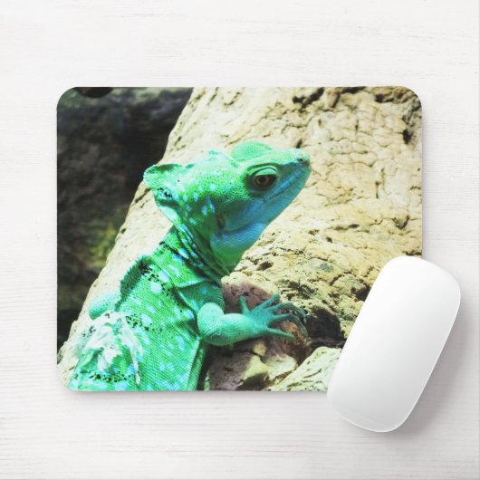 Grüne Eidechse Mousepad (Mit Mouse)