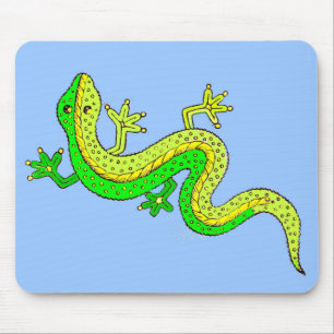 Grüne Eidechse Mousepad