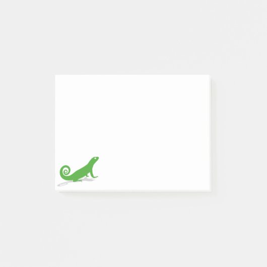 Grüne Eidechse Post-it Klebezettel (Vorderseite)