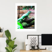 Grüne Eidechse Poster (Heimbüro)