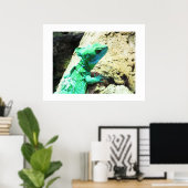 Grüne Eidechse Poster (Heimbüro)