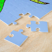Grüne Eidechse Puzzle (Seite)