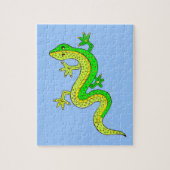 Grüne Eidechse Puzzle (Vertikal)