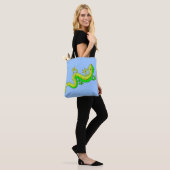 Grüne Eidechse Tasche (Am Model)