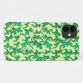 Grüne Eidechsen auf einem grünen Hintergrund Case-Mate iPhone Hülle (Rückseite (Horizontal))
