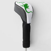 Grüne Eidechsen Design Golf Headcover (angewinkelt)
