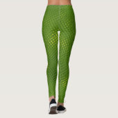 Grüne Eidechsen-Druck Leggings (Rückseite)