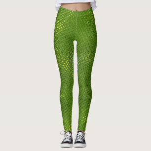 Grüne Eidechsen-Druck Leggings