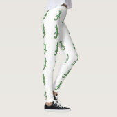 grüne Eidechsen weiß Leggings (Rechts)