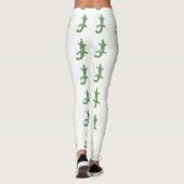grüne Eidechsen weiß Leggings (Rückseite)