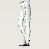grüne Eidechsen weiß Leggings (Links)