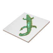 grüne Eidechsenplatte Fliese (Seite)