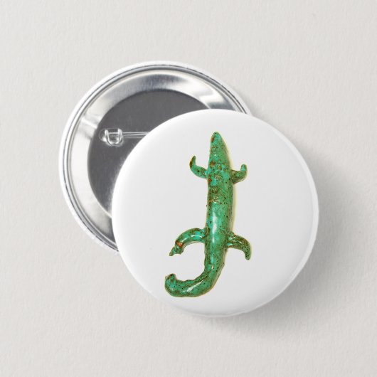 grüne Eidechsentaste Button (Vorne & Hinten)