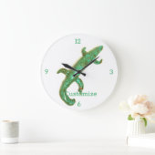 Grüne Eidechsenuhr Thunder_Cove Große Wanduhr (Zuhause)