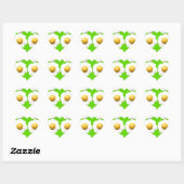 Grüne Eier Herz-Aufkleber (Blatt)