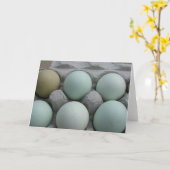 Grüne Eier Karte (Gelbe Blume)