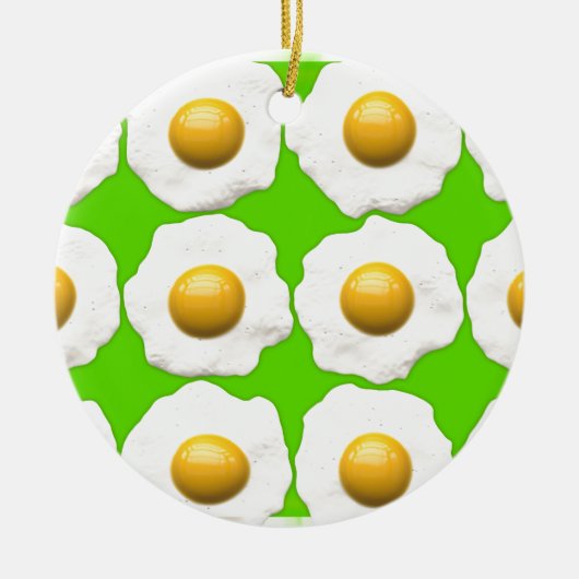 Grüne Eier Keramikornament (Vorne)