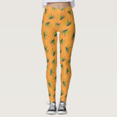 Grüne Eier mit Schinken Muster Leggings (Vorderseite)