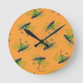 Grüne Eier mit Schinken Muster Runde Wanduhr (Vorderseite)