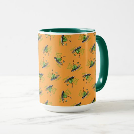 Grüne Eier mit Schinken Muster Tasse (VorderseiteRechts)