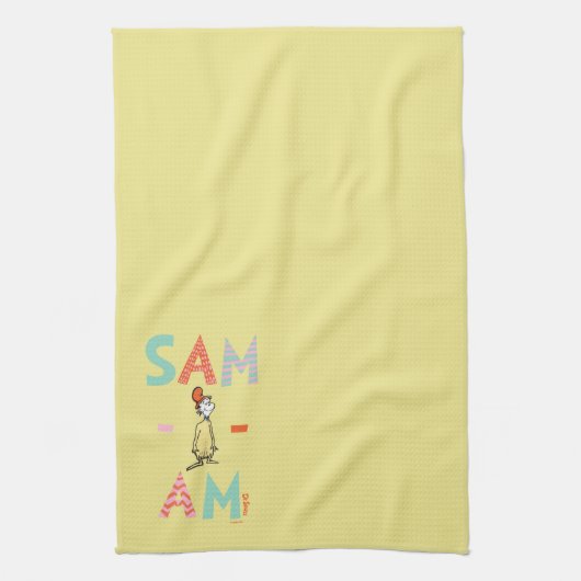 Grüne Eier mit Schinken | Sam-I-Am Geschirrtuch (Vertikal)