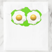 Grüne Eier Ovaler Aufkleber (Tasche)