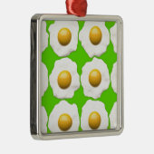 Grüne Eier Silbernes Ornament (Rechts)