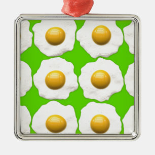 grüne Eier Silbernes Ornament