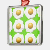 Grüne Eier Silbernes Ornament (Links)
