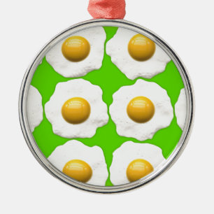 Grüne Eier Silbernes Ornament