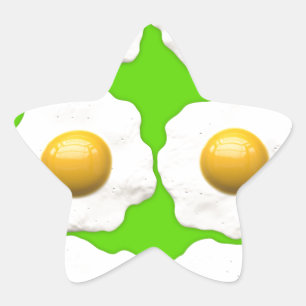 Grüne Eier Stern-Aufkleber
