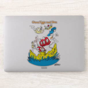 Grüne Eier und Schinken   Ich mag sie nirgends Aufkleber