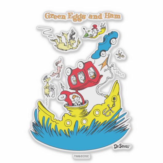 Grüne Eier und Schinken | Ich mag sie nirgendwo Aufkleber (Vorderseite)