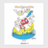 Grüne Eier und Schinken | Ich mag sie nirgendwo Aufkleber (Blatt)