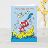 Grüne Eier und Schinken | Ich mag sie nirgendwo Karte (Gelbe Blume)