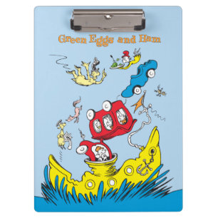 Grüne Eier und Schinken   Ich mag sie nirgendwo Klemmbrett