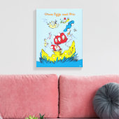 Grüne Eier und Schinken | Ich mag sie nirgendwo Leinwanddruck (Insitu (Wohnzimmer))